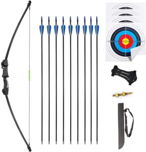 Mxessua 45" Recurve Bow and Arrows Set Outdoor Archery
